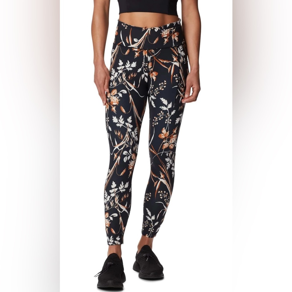 Columbia Women's Weekend Adventure 7/8 Legging, Black Fallgrass Print, X-Large